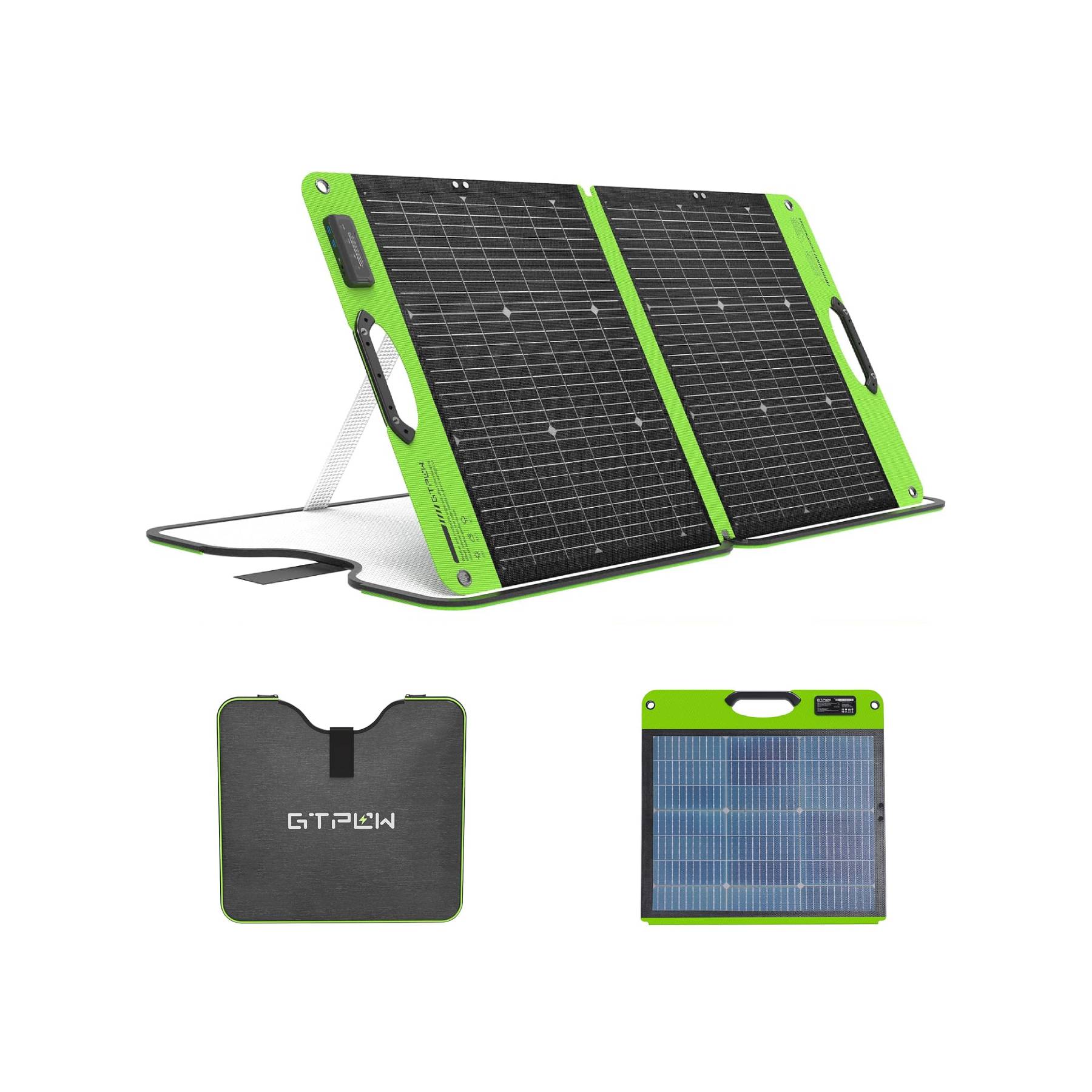 GTPOW 100W Bifacial Portable Solar Panel show