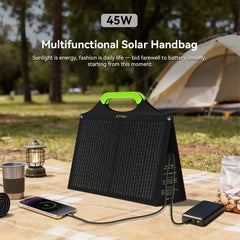 GTPOW 45W ポータブル ソーラー チャージャー トート – 防水アウトドア パワー バッグ