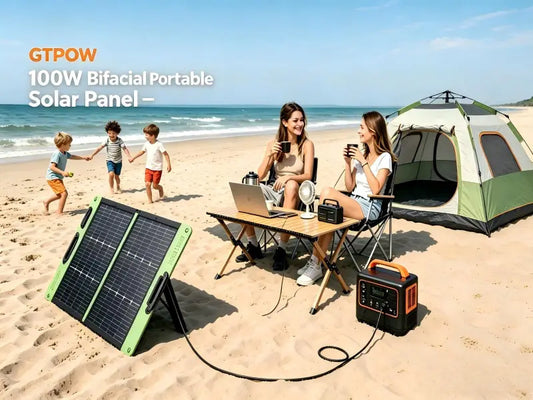 GTPOW 100W Bifacial Solar Panel 