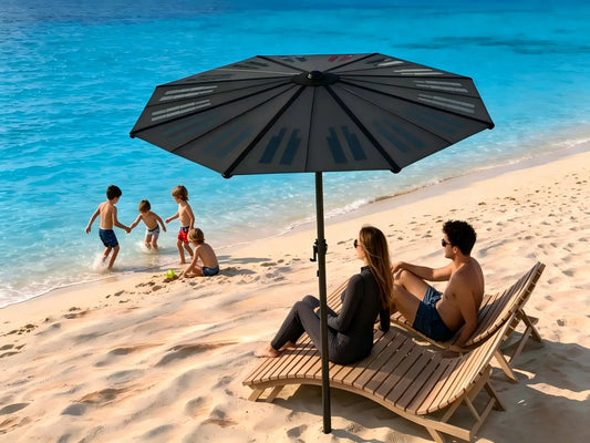Solar Sunshade Umbrella: Smart Shading, Power & Connectivity for Outdoor Living