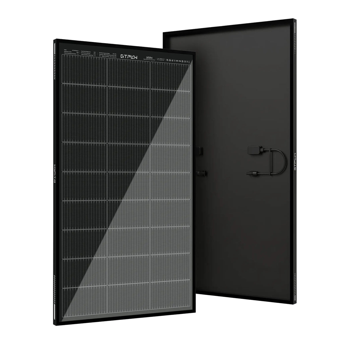 GTPOW 100W Glass Solar Panel