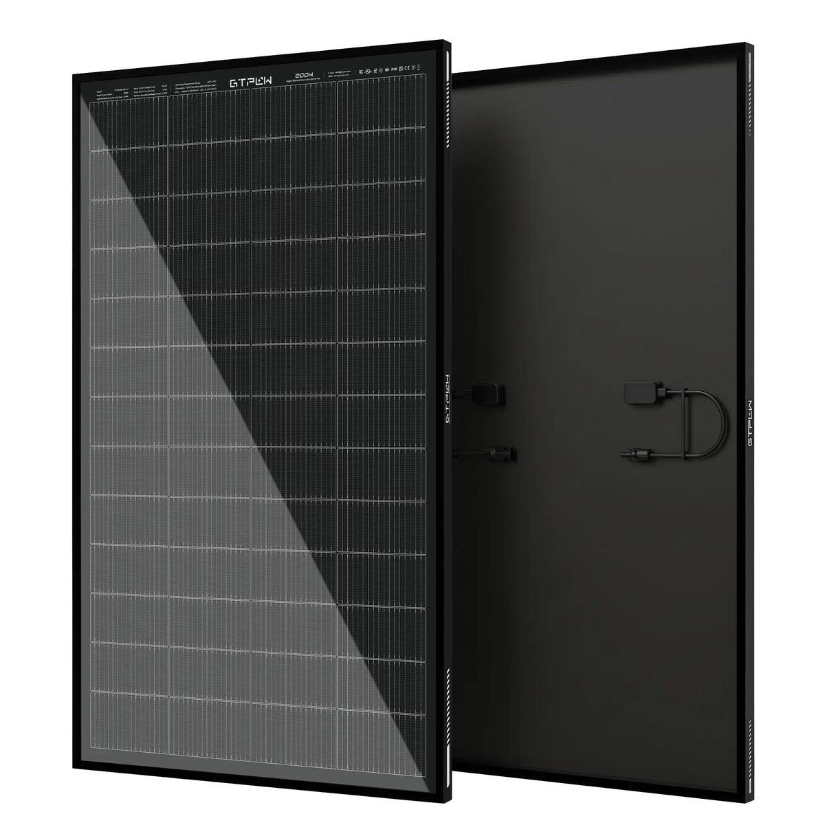 GTPOW 200W Glass Solar Panel