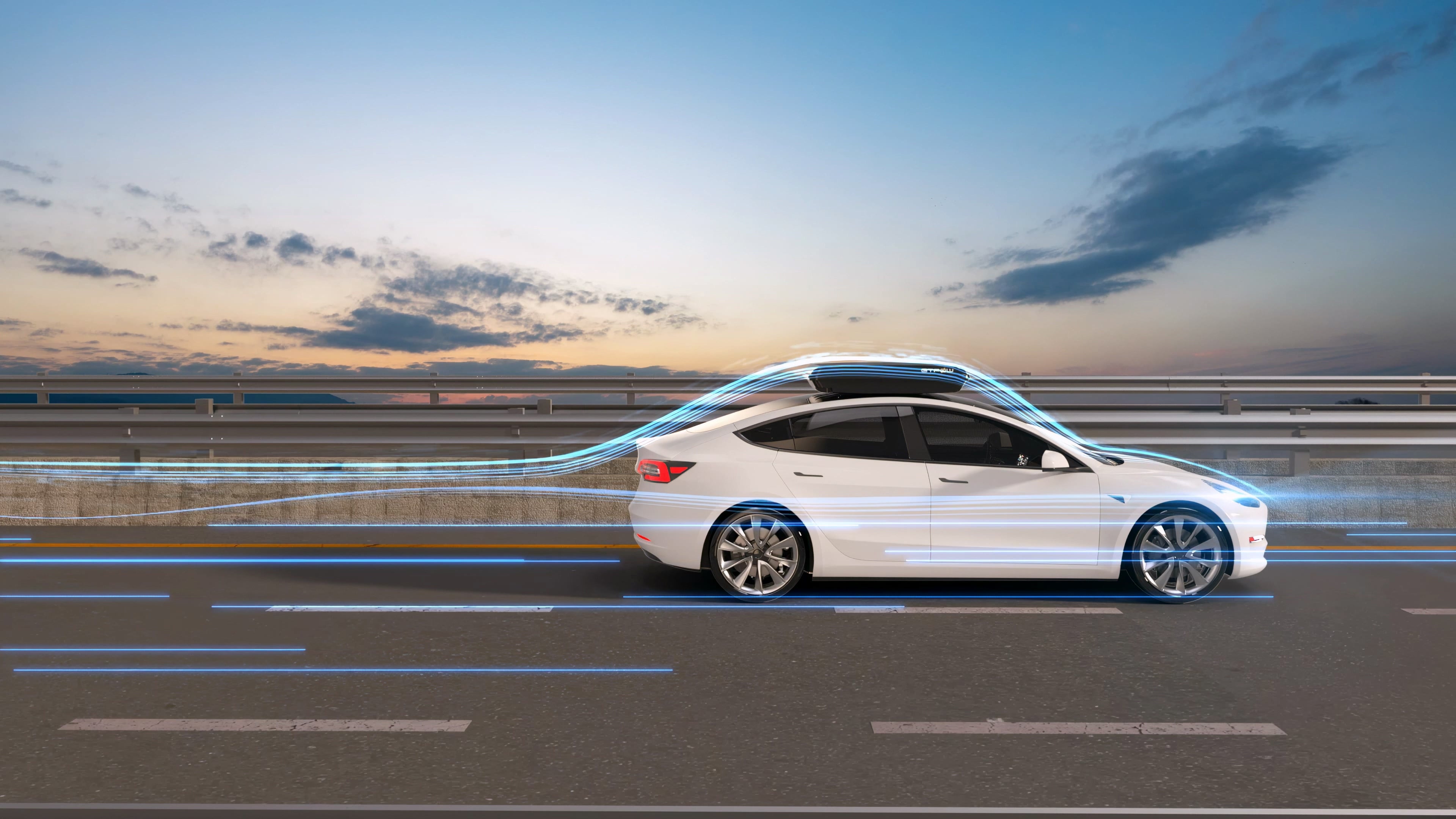 The charger is pre-assembled and can be installed on the roof rack in just 20 minutes.Can withstand wind speeds up to 100 MPH, and can withstand wind speeds of 30 MPH when deployed, ensuring safe useStreamlined design reduces drag, and lightweight structure does not affect mileage.